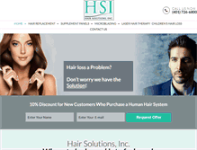 Tablet Screenshot of hairsolutionsinc.com